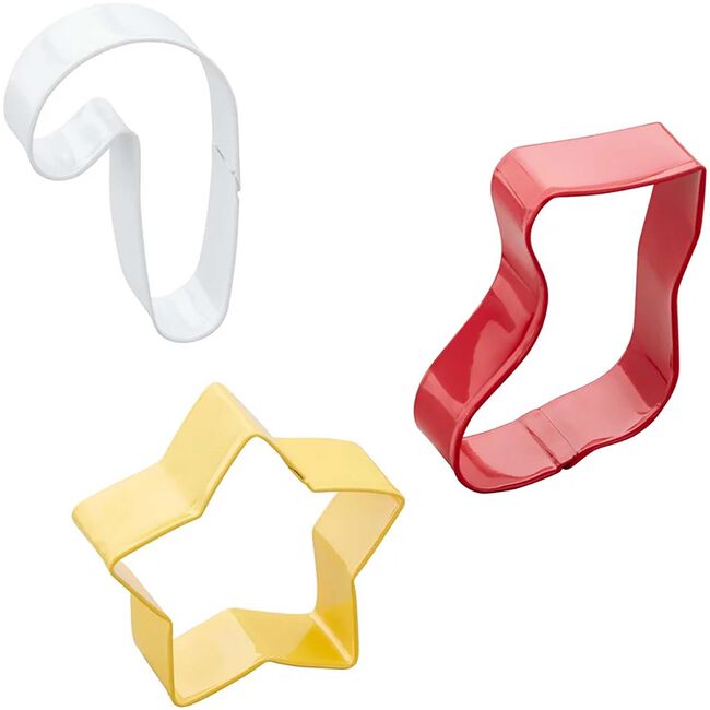 Wilton Star Stocking Candy Cane Cookie Cutter Set