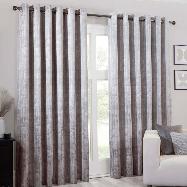 SEVILLA BRUSHED ICE GREY 66x72 Curtain