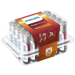 Philips Power Alkaline Pack of 24 AAA Batteries