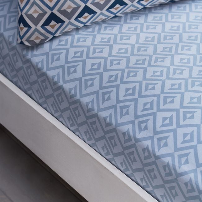 JENKINS BLUE Single Fitted Sheet