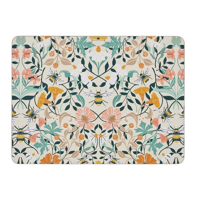 Bee Bloom Cork Placemat 4 Pack