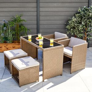 Marsala 5-piece Rattan Garden Set