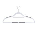 White Hangers with Anti Slip 10 Pack