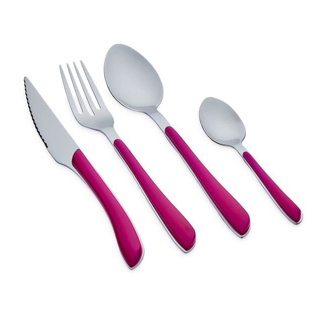 Master Cutler Coloured 24 Piece Cutlery Set