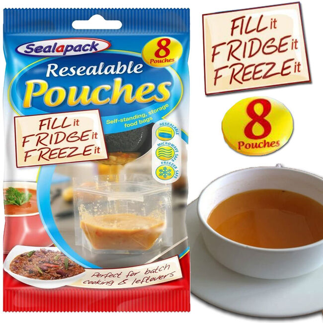 Sealapack Resealable Food Pouches 8Pk