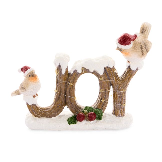 Christmas Joy With Robins Decoration