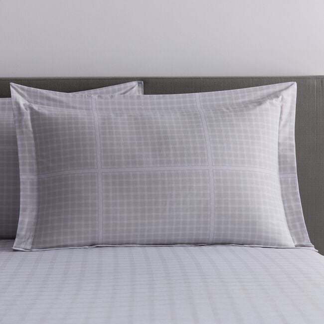 Harrison Oxford Pillowcase Pair - Grey