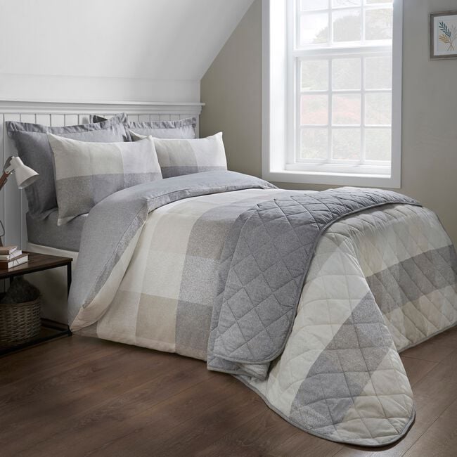 KING SIZE DUVET COVER Brushed Cotton Simon Natural