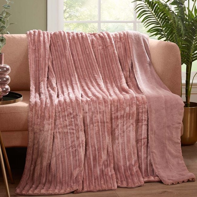 RUANE CORD VELVET MAUVE 150x200cm Throw 