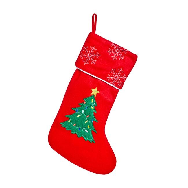 Christmas Tree Red Stocking