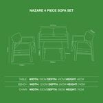 Nazare 4 Piece Sofa Set