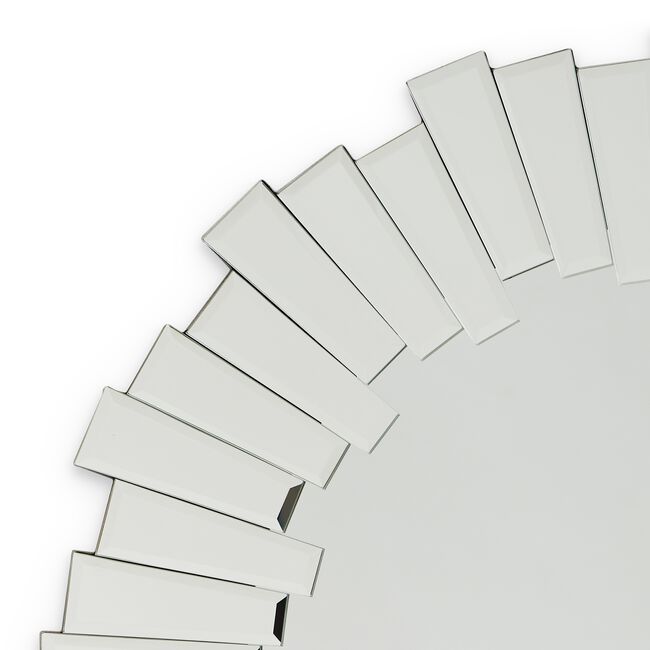 Sunburst Bevel Round Mirror 60cm 