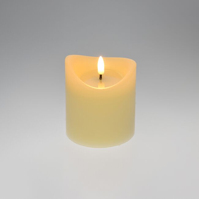 LED Pillar Candle Ivory - 9x10cm