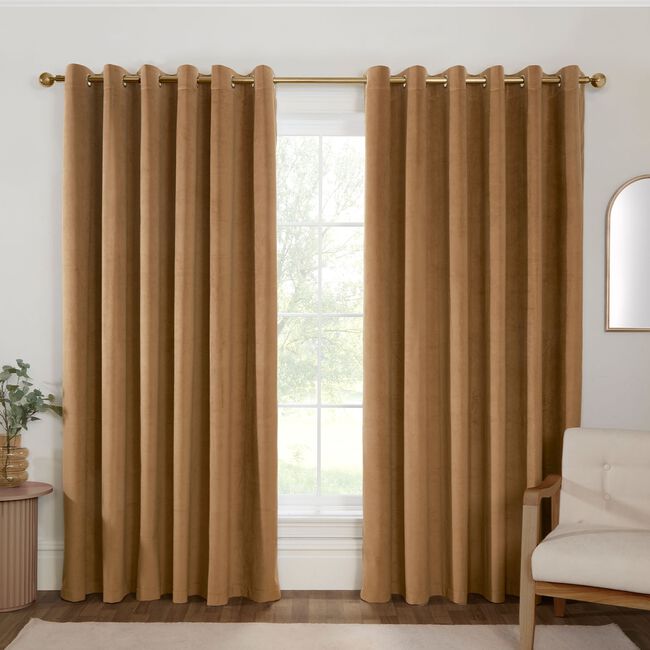BLACKOUT & THERMAL VELVET GOLD 66x54 Curtain