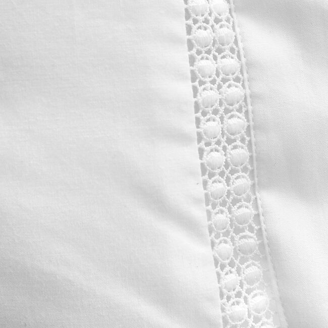 BIANCA SINGLE DUVET COVER Oxford Lace Trim White