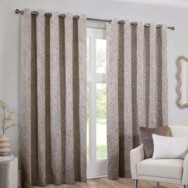 JACQUARD GEO MOCHA 66x54 Curtain