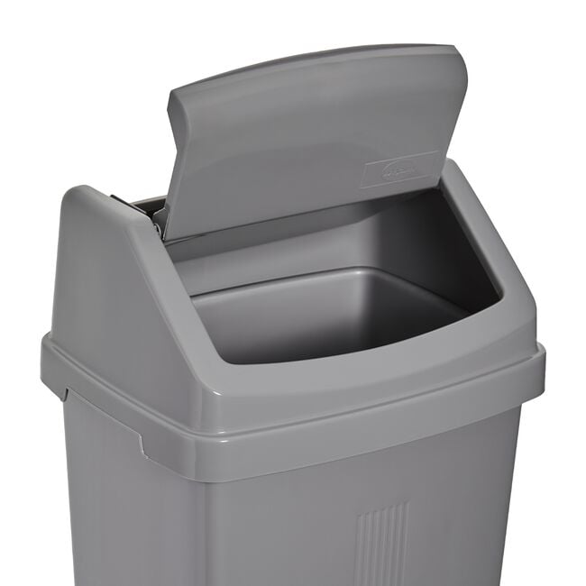 Casa Swing Bin Silver 25L