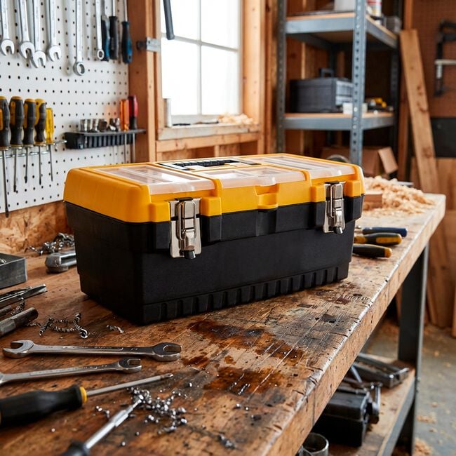 Proplus Plastic Tool Box With Steel Latches