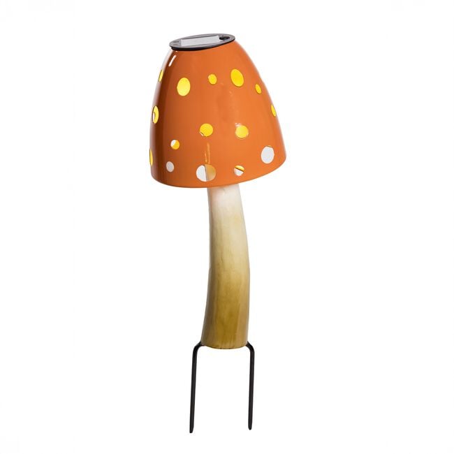 48cm Metal Mushroom Solar Garden Stake