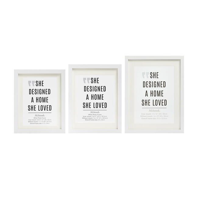 40X50CM MCINTOSH WHITE POSTER Frame