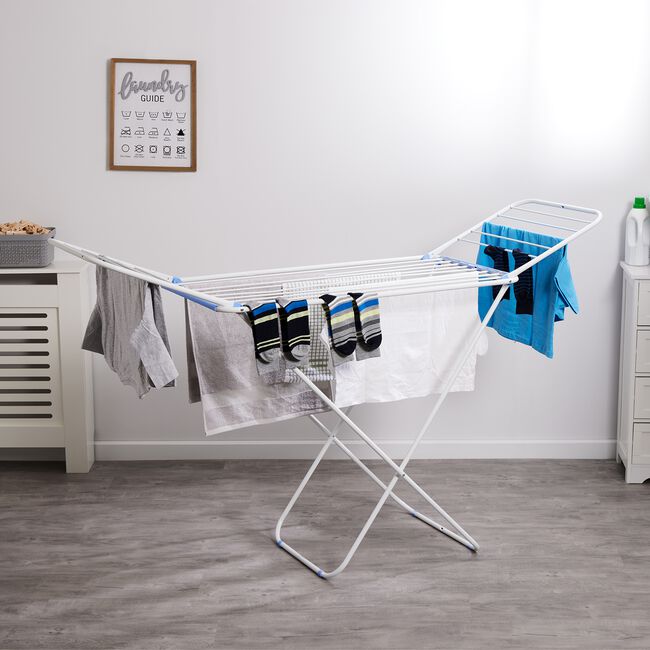 Blue & White Clothes Airer 18m