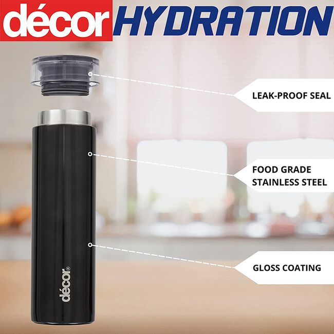 DECOR BLACK S/STEEL 300ml Vacuum Flask