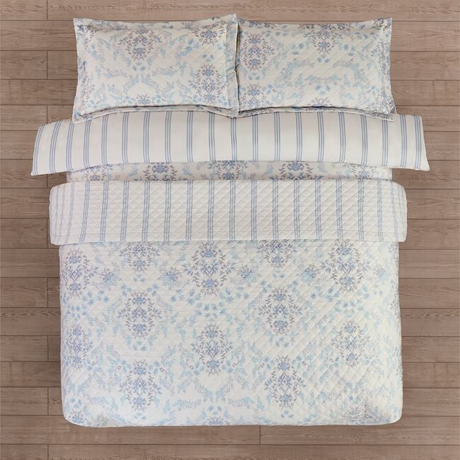 Versailles Bedspread 220cm x 230cm - Blue