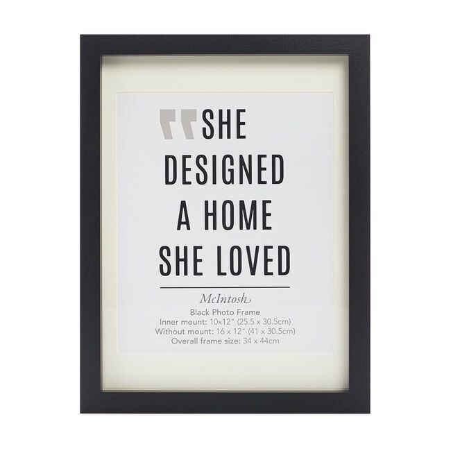 10X12 MCINTOSH Black Photo Frame 12X16 W/OUT MOUNT