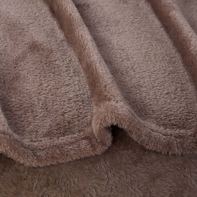 NICOLE DAY FLEECE Mink 150x180cm Throw            