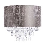 Crushed Velvet With Pendant Ceiling Shade