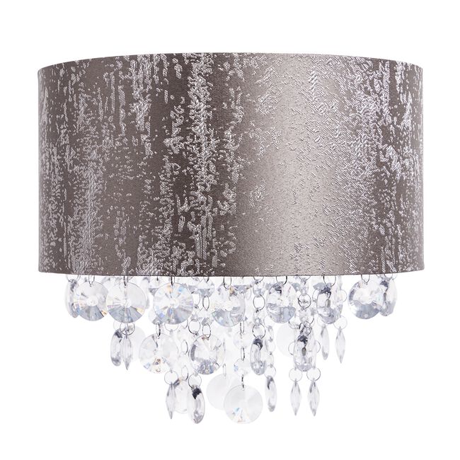 Crushed Velvet With Pendant Ceiling Shade