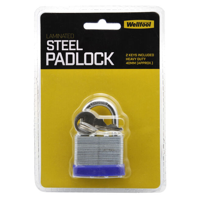 Laminated Steel Padlock 40mm