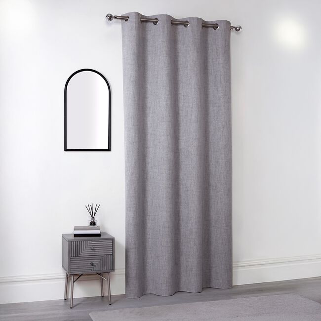 HACKNEY BLACKOUT SILVER 135x240cm Curtain Panel 