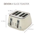 DEVON CREAM 4 Slice Toaster