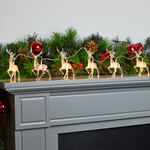 10 Warm White Reindeer String Lights
