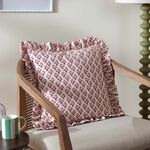 FURN LULAH BLOCK LINEN/RED 45x45 Cushion
