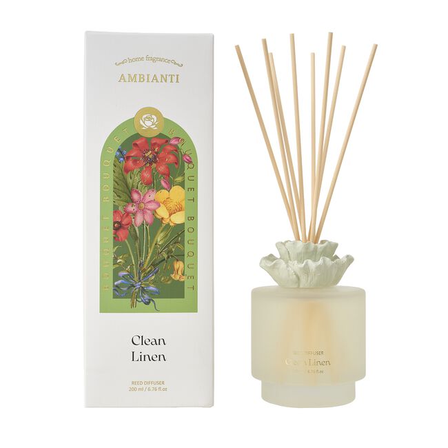 Ambianti Bouquet Clean Linen 200ml Reed Diffuser