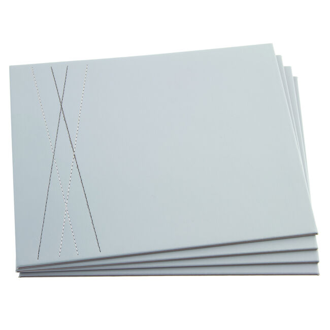 Reversible Leather Placemats Duck Egg & Grey 4PK
