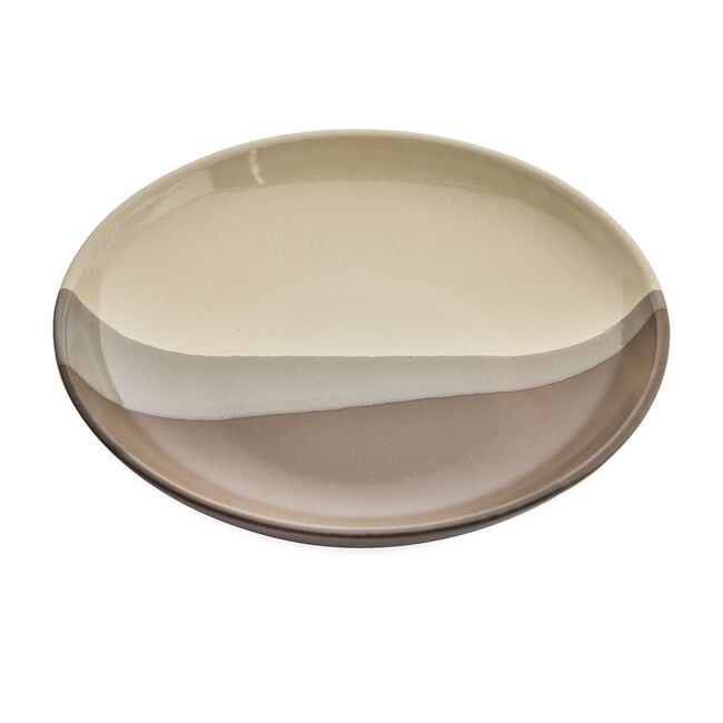 ABNEY & CROFT THREE TONE Mocha Dinner Plate