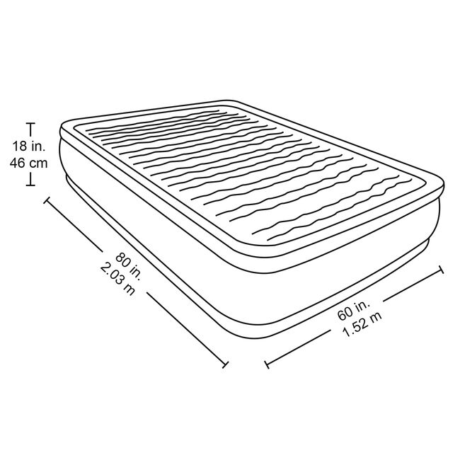 BESTWAY AlwayzAire Air Mattress Double Built-in Dual Pump