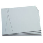 Reversible Leather Placemats Duck Egg & Grey 4PK