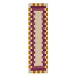 KAI WOOL BORDER PINK/ YELLOW 60x230cm Runner