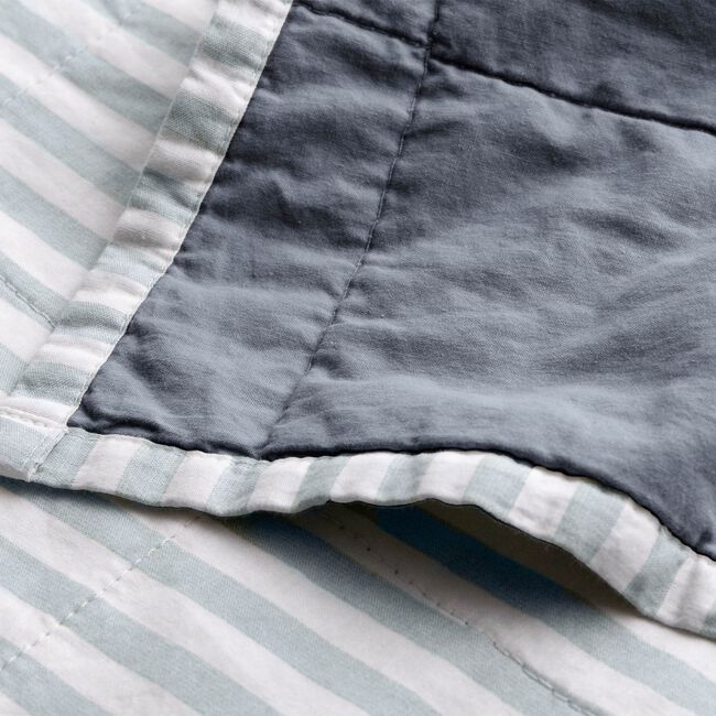YARD HEBDEN STRIPE MINERAL / DENIM BLUE 150x200cm Bedspread 