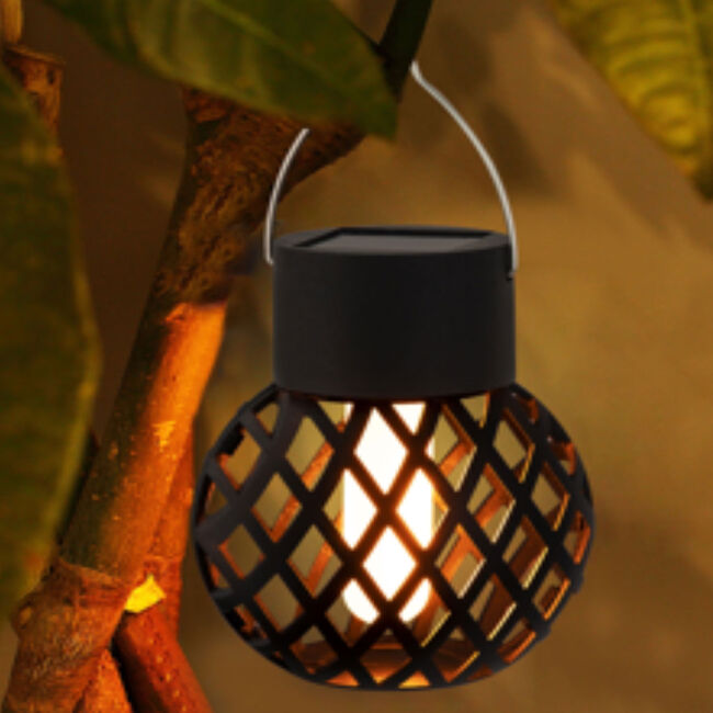 Solar Hanging Flame Light