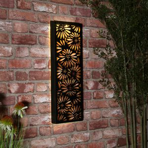 Daisy Solar Metal Garden Wall Panel