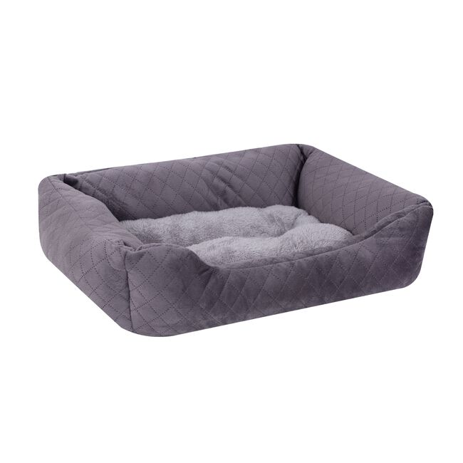 PREMIUM Quilted Grey  Pet Bed - Small