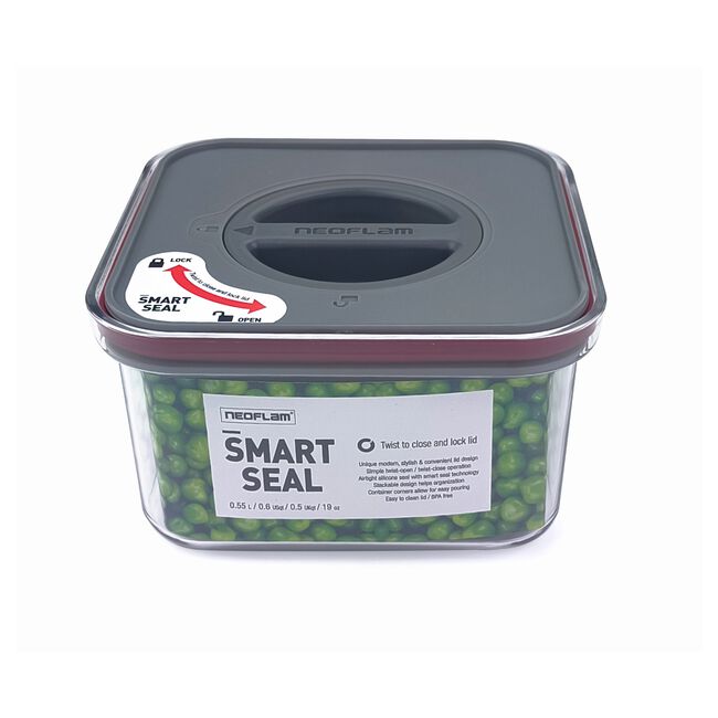 Smart Seal Square Food Storage Container 0.55L