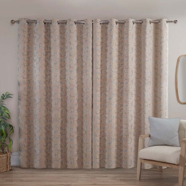 MAY BLOSSOM NATURAL 66x54 Curtain