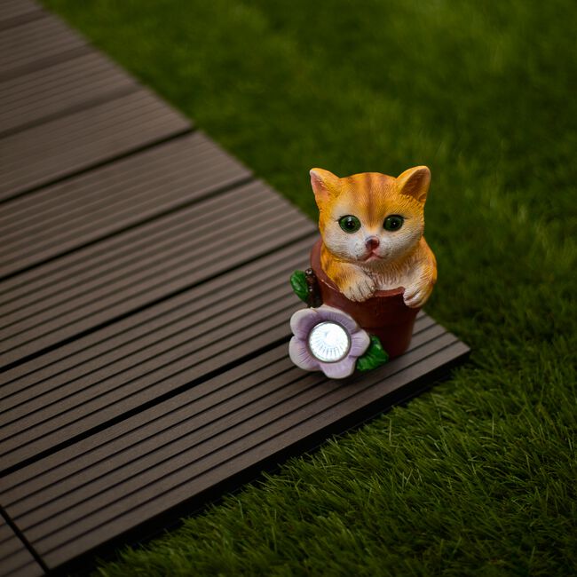 Puppy & Kitten Garden Solar Light