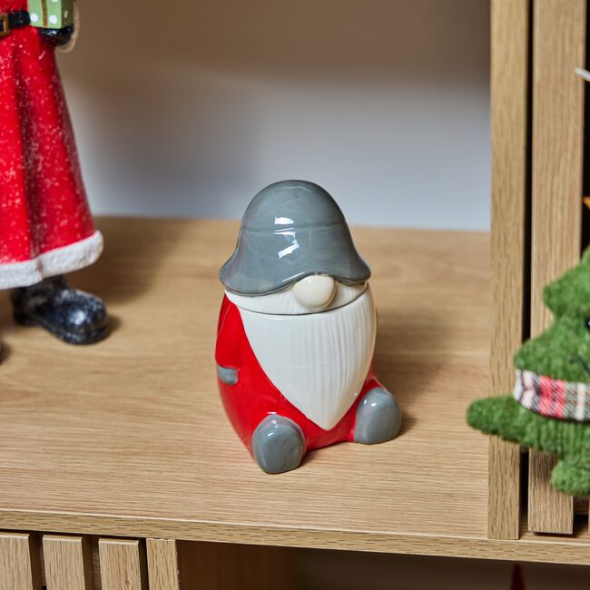 Christmas Gnome Ceramic Candle